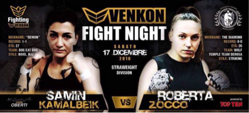 Venkon Fight Night, Roberta Zocco contro la campionessa in carica dello Slam Fighting Championship